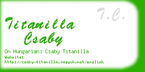 titanilla csaby business card